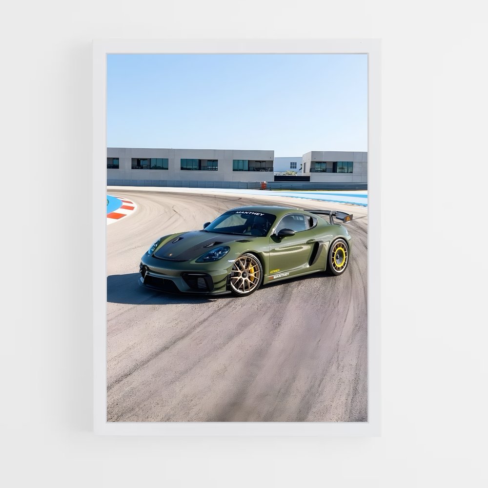 Poster Cayman Vertes – affiche Porsche (vue 3)